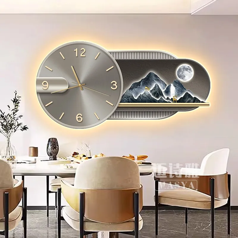 

Luxury Art Mural Wall Clocks Luxury Digital Interior Aesthetic Wall Watch Restaurant Nordic Restaurant Horloge Home Decoration