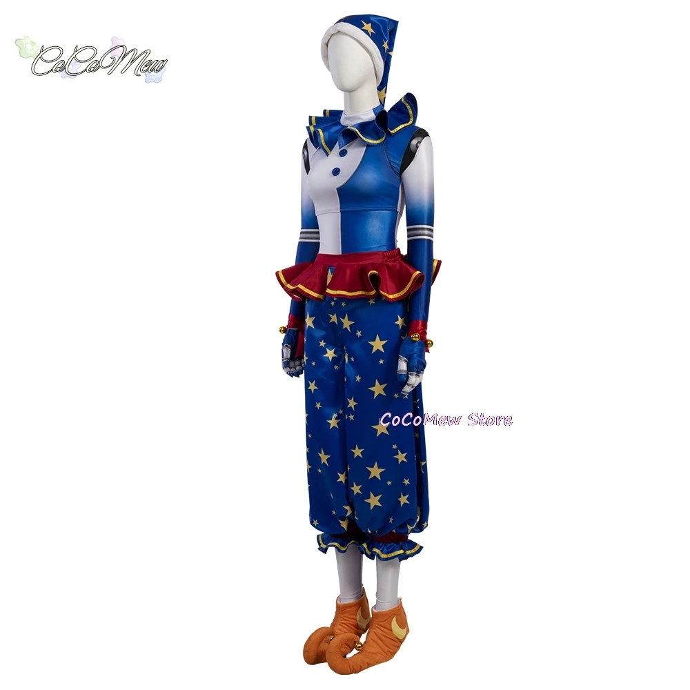 Sun Moon Clown Freddy Cosplay Costume Adult Women Shirt Pants Suits Children Girls Halloween Carnival Disguise Party Costume