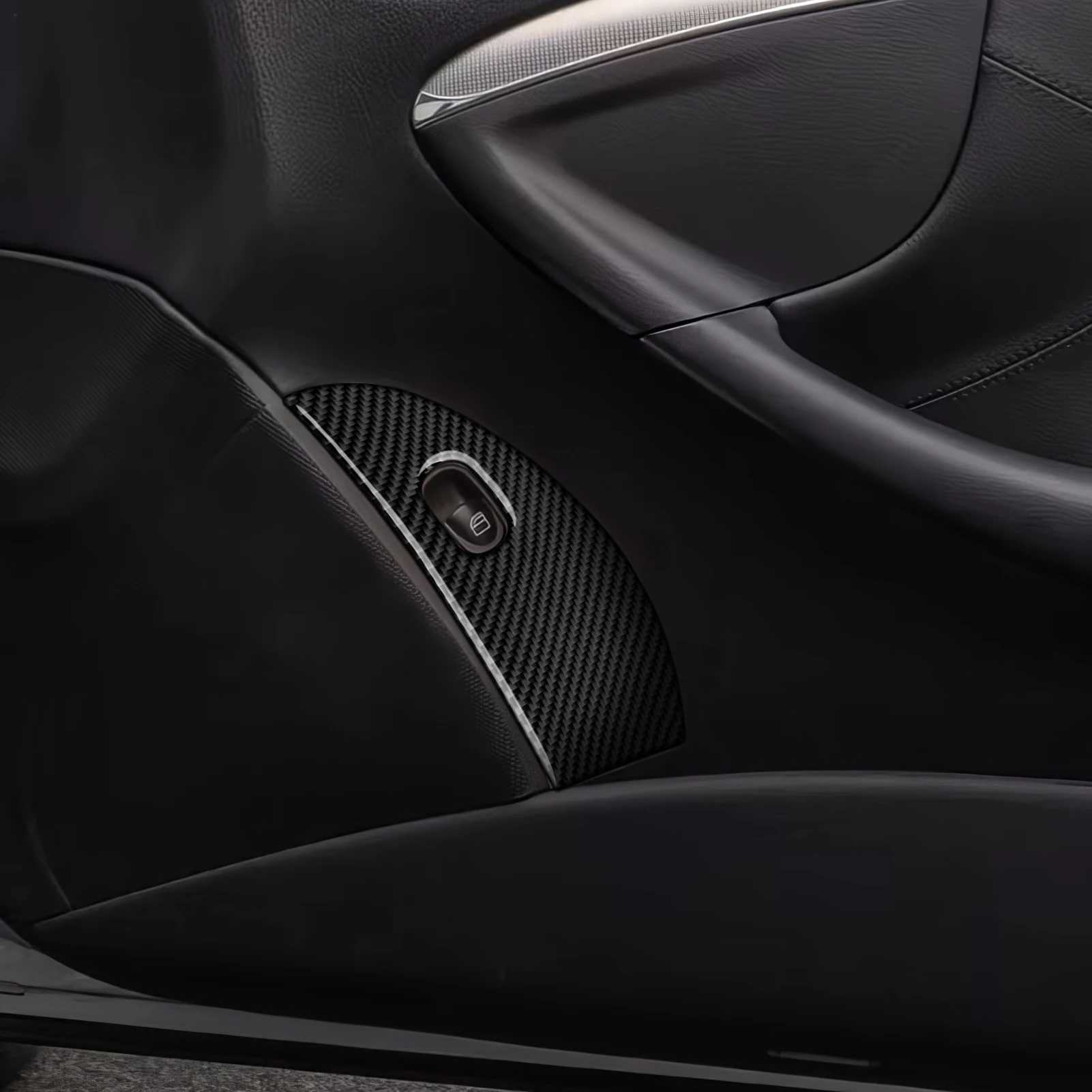 Kohlefaser-Innenaufkleber. Auto-Mittelkonsole Schalthebel-Verkleidung Für Mercedes Benz CLK A209 C209 (2002-2010) Zubehör. – Detail 4