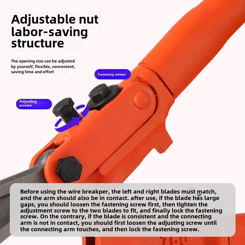 12in/14in/18inCH Bolt Cutter Lock Cutter Bi-Material Handle with Soft Rubber Grip Chrome Molybdenum Alloy Steel Blade