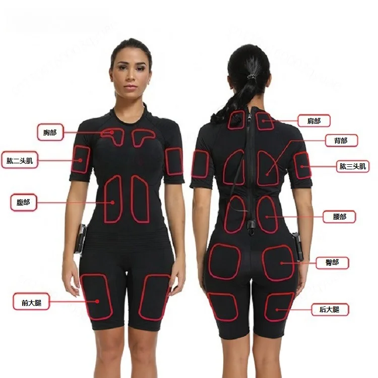 One‑Piece EMS Muscle Training Suit Electric Pulse Fitness Outfit Full Body Electro‑Stimulation Gym Wear for Body Shaping Workout