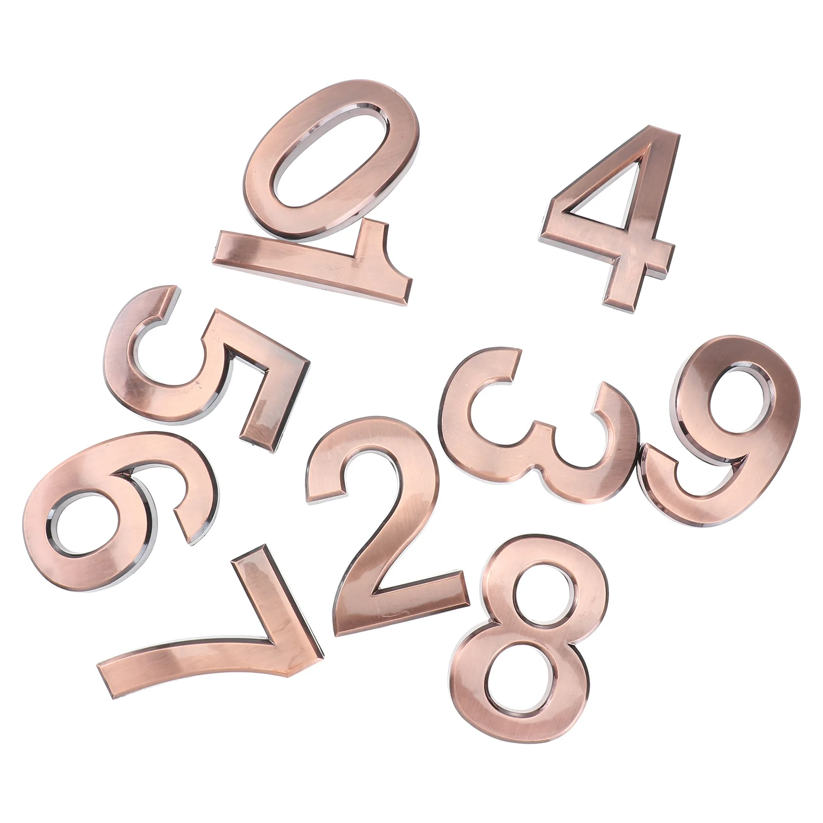 

1 set 1 Set Of Self-Adhesive Door Numbers No Drill House Address Plaques For Wall Wood Mounting Corridor Room Sign Number