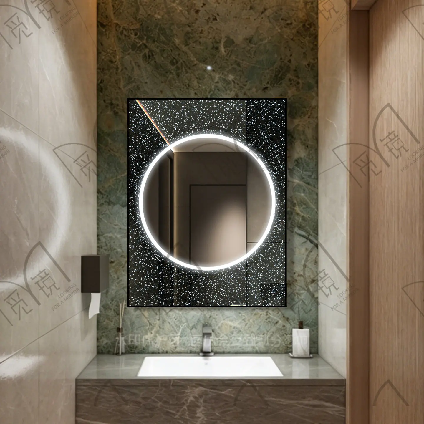 Star Smart Bathroom Mirror High Sense Wall Mounted Washbasin Makeup Mirror 4