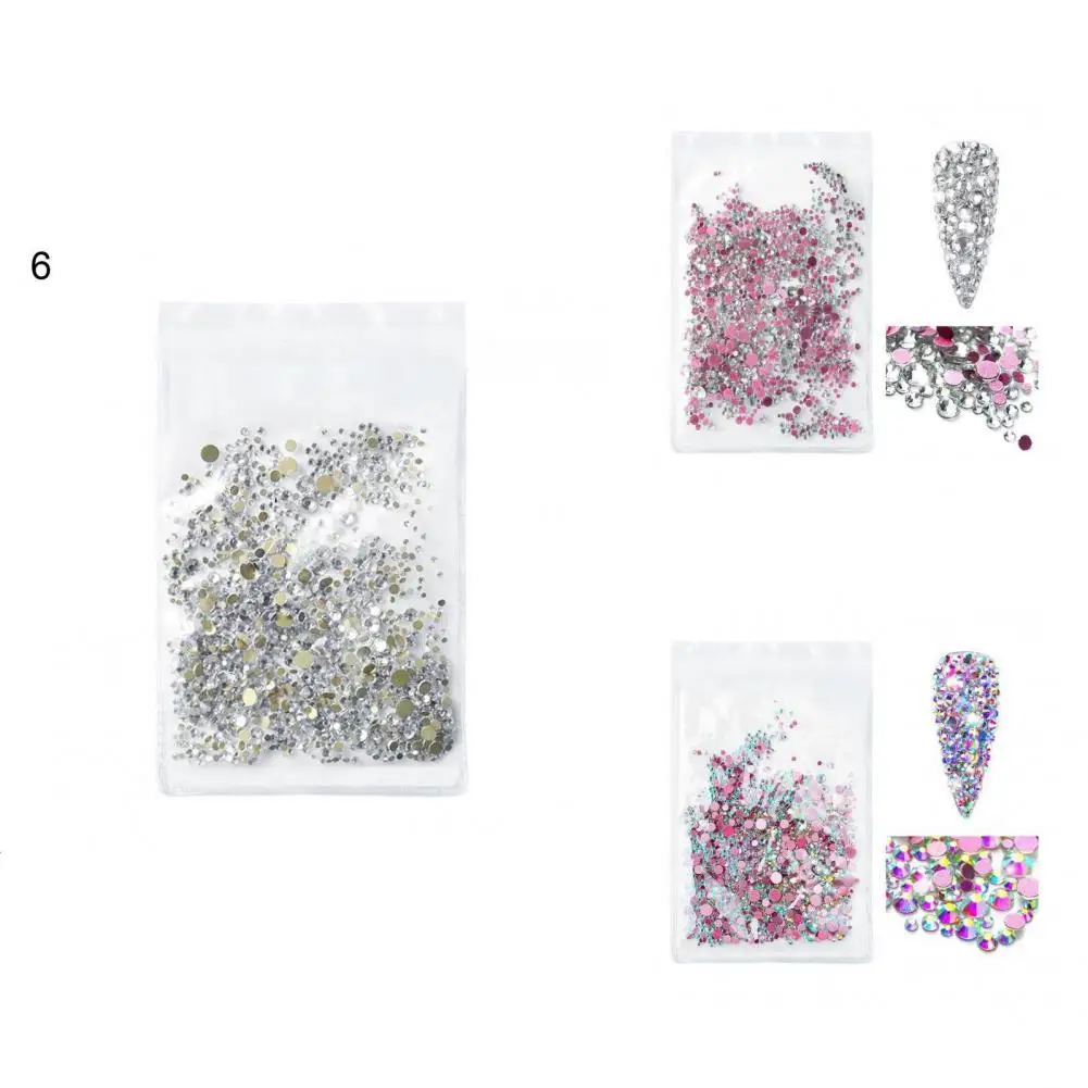 1440Pcs/Set Attractive Aesthetic Fine Texture Nail Rhinestone Nail Rhinestone Decor Portable  Creative