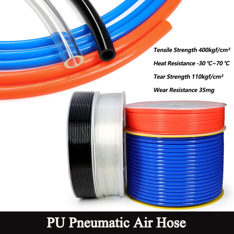 

1~10M PU Air Hose 2mm 4mm 6mm 8mm 10mm 12mm 14mm 16mm Pneumatic Tube Pipe Petrol Fuel Line Hose For Compressor Polyurethane Tube