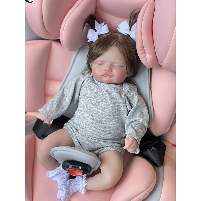 45cm Reborn Bebe Rosalie Newborn Dolls Sleeping Baby Handmade Painted Lifelike 3D Skin with Visible Veins