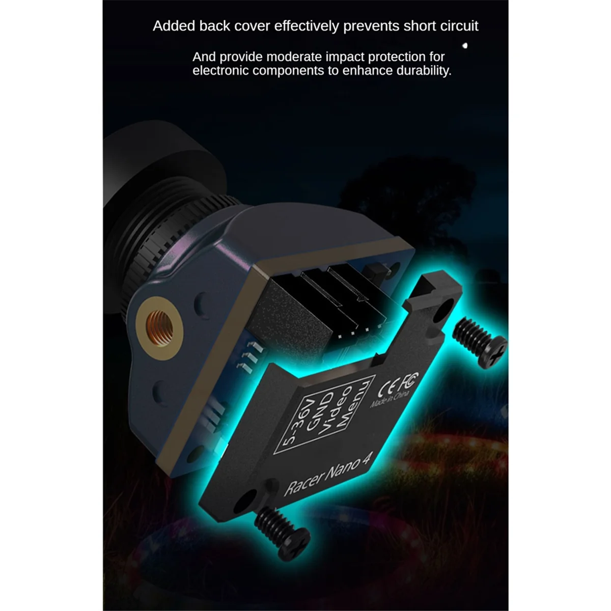 T05C-Voor RunCam Racer Nano 4 FPV Camera 1200TVL Waterdichte LED Verlichting Track Modus Drone Camera voor Racing Drone Quadcopter