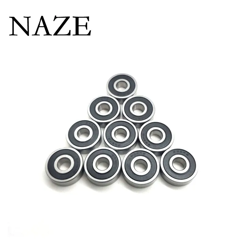 

NAZE 10PCS 606RS Sealant Cover Bearings ABEC-5 606-2RZ 6x17x6mm Deep Groove Ball Bearings Rubber cover metal Miniature Bearings