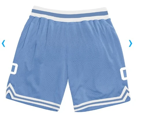 

Summer New Men's Baby Blue-White Basketball Shorts Training Running Casual Loose Quick-Drying Five-Point Pants