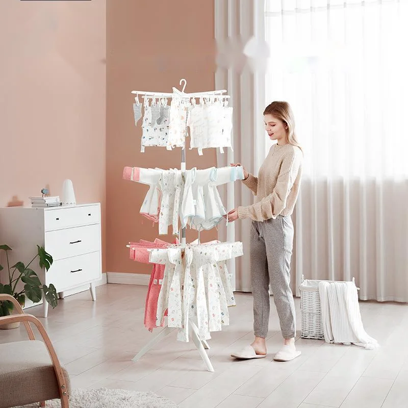 

Baby Hanger Floor Stand Indoor Windproof Multifunction Folding Children Diaper Rotating SpaceEfficient Drying Solution Nursery