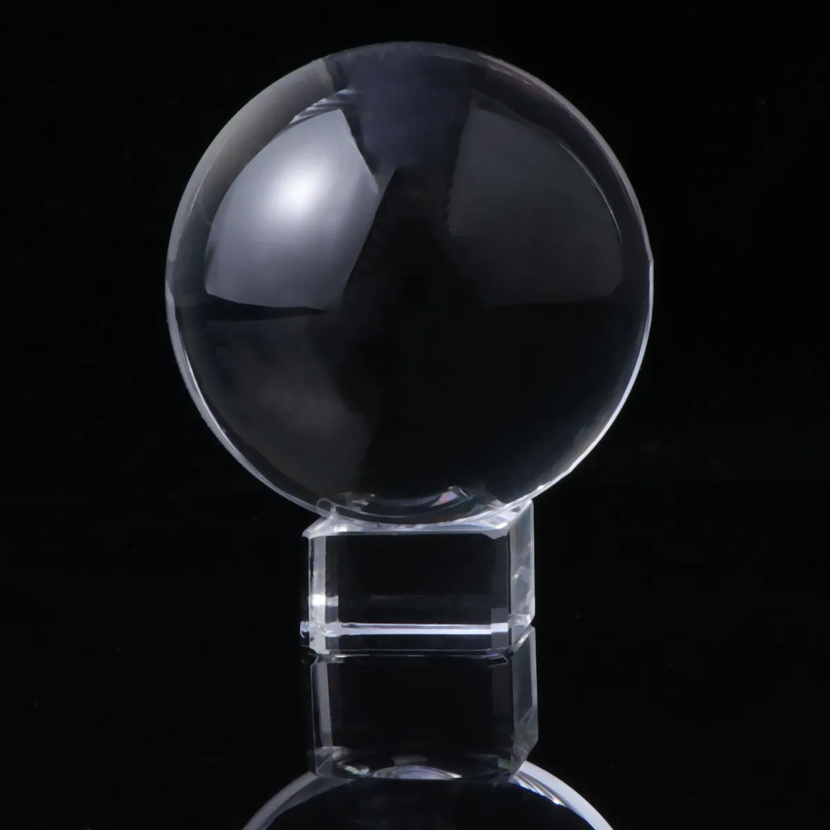 Transparent Crystal Ball Sphere 8Cm Photography Prop for Creative Macro Shots Wedding Home Office Decoration Feng Shui