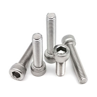 1/10/50X M1.4 M1.6 M2 M3 M4 M5 M6 M8 304 A2-70 Stainless Steel DIN912 Hexagon Hex Socket Cap Allen Head Bolt Screw Length 2-80mm