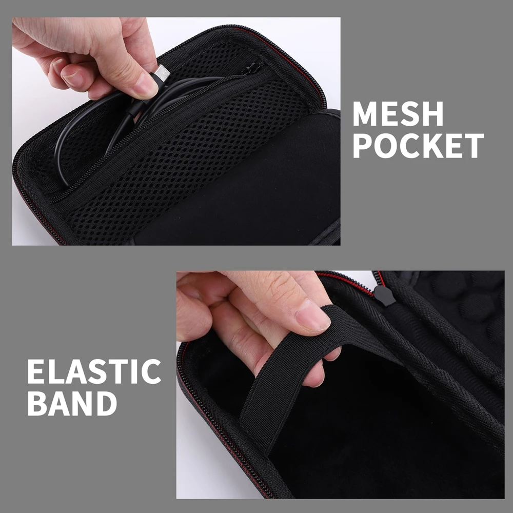 Bolsa de almacenamiento portátil para consola de juegos Retro RG35XX H RG353M, estuche rígido de EVA con organizador de rejilla de clasificación, anticaída