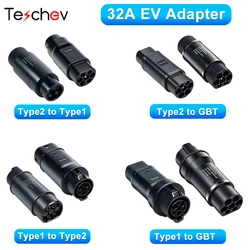 Type 1 to Type 2 Adapter Electric Vehicle Charger Type 2 to Type 1 AC Adaptor GB/T EVSE Charging Convertor For Electric Cars