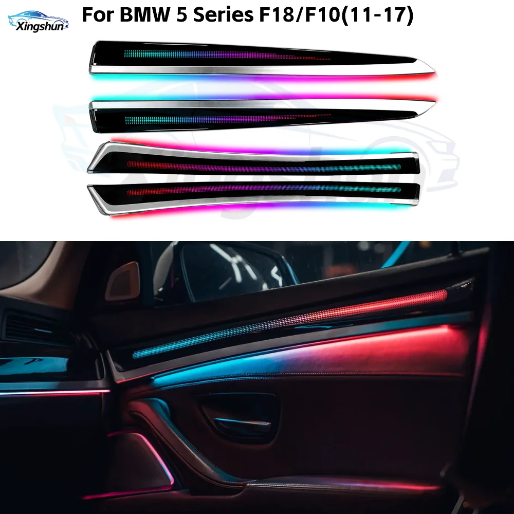 

Комплект для модернизации атмосферной подсветки (64 цвета) для BMW 5 серии F10 F18 (2011-2017) LHD/RHD, аксессуары для внутреннего освещения автомобиля LED