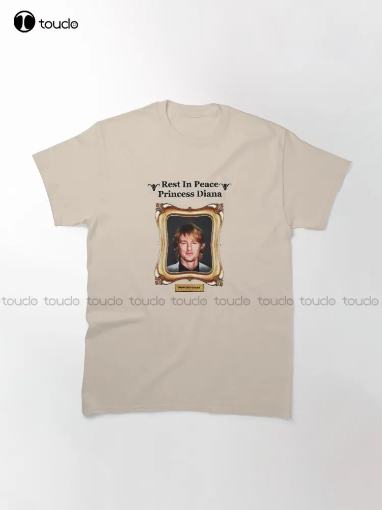 Rip Princess Diana Owen-Wilson Funny Classic T-Shirt Custom Aldult Teen Unisex Digital Printing Tee Shirts Custom Gift Xs-5Xl