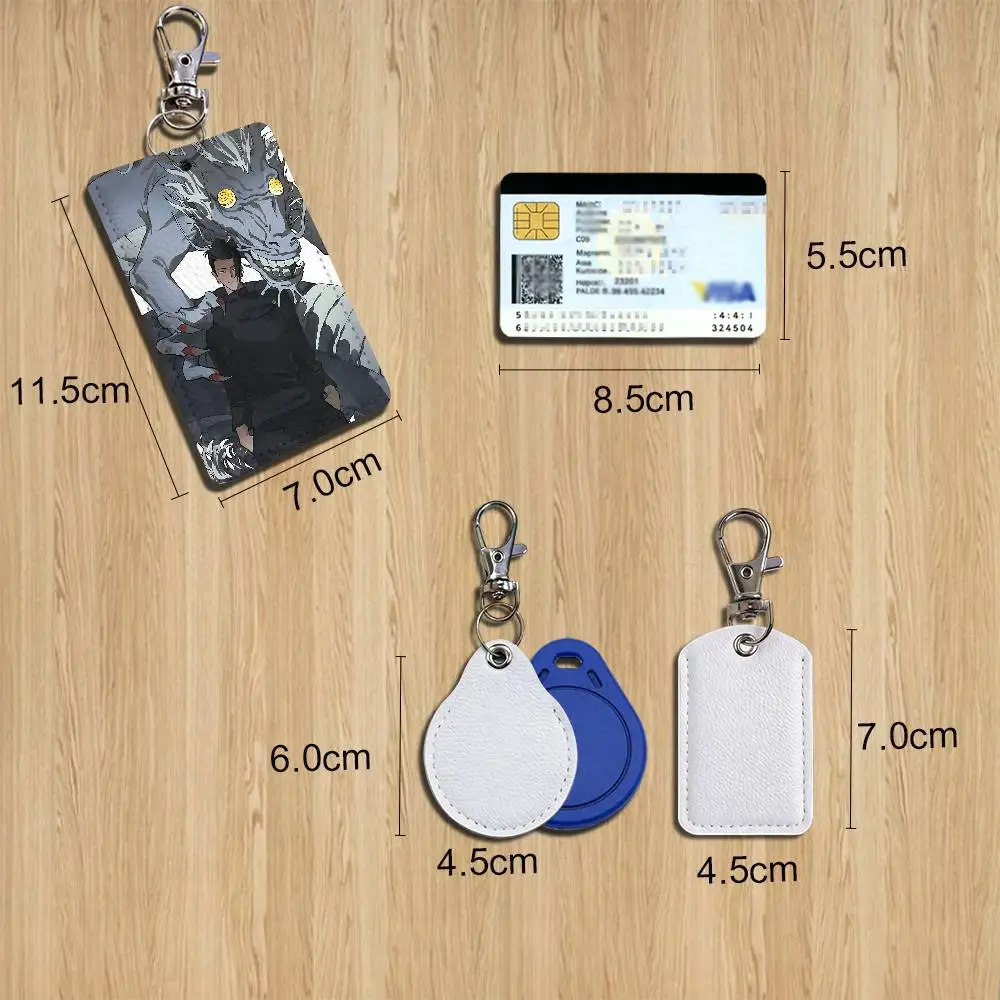 Premium Dedicated Server Geto Suguru  Keychain Holder Suitable For Subway Bank Card Bus Card Case Badge Holder Wallet Card