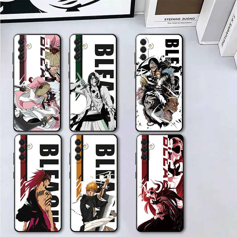 Мягкий чехол для телефона с дизайном аниме Bleach для Samsung A17 A37 A57 A16 A26 A36 A56 A15 A25 A35 A55 A14 A24 A34 A54 A13 A23 A33 A53 A52