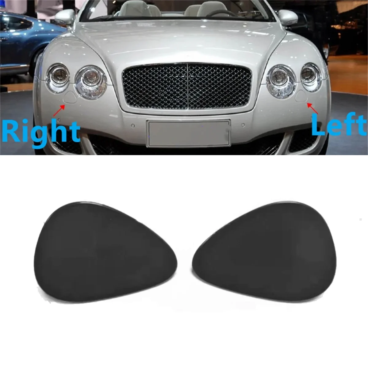 3W8955101A 3W8955102A for Bentley Continental GT GTC Front Left Right Headlight Washer Cover