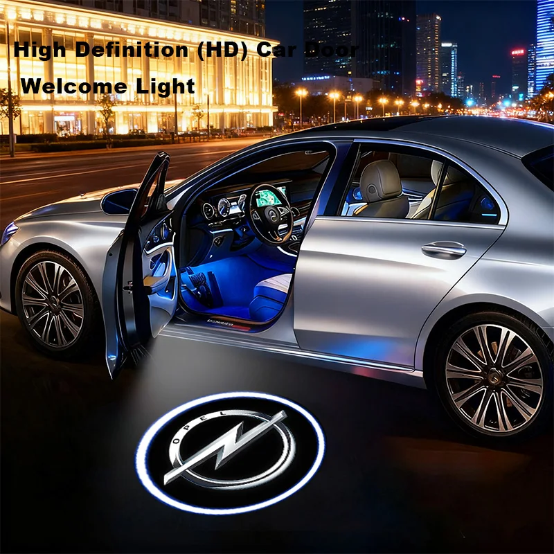 

Светодиодная приветственная подсветка для автомобиля с проектором логотипа, простая установка, для Opel Vauxhall Corsa Astra Mokka-e Frontera Grandland Zafira
