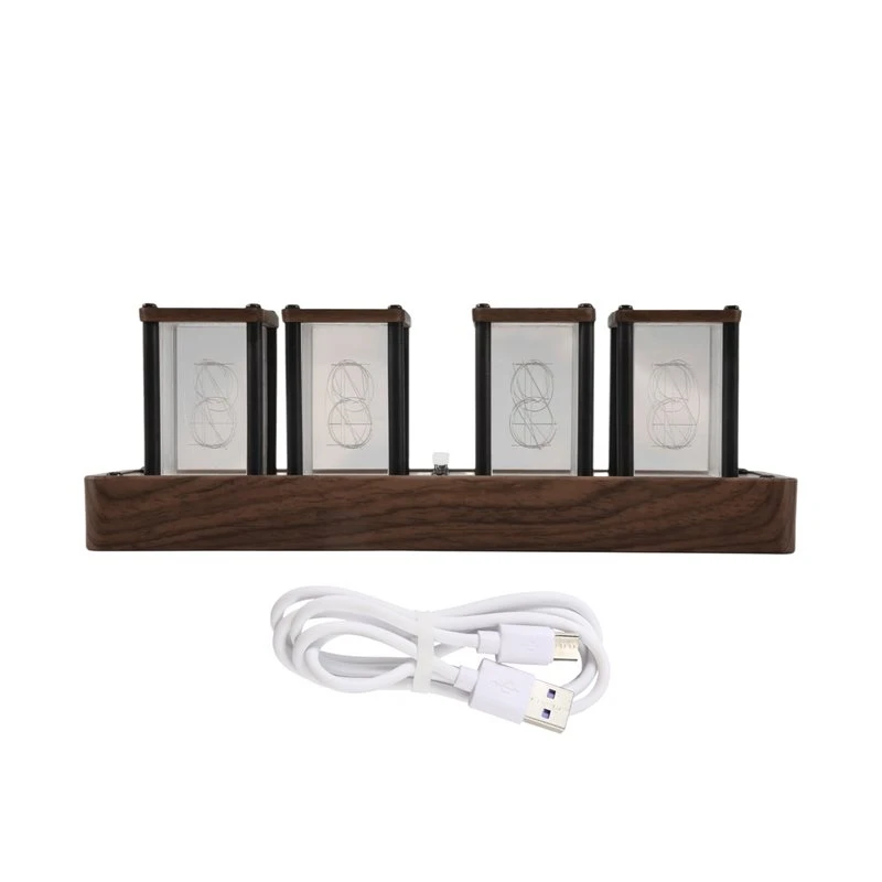 1 PCS Nixie Tube Clock Support Wi-Fi Time Calibration, Alarm And 12/24H Display, No Assemble Required