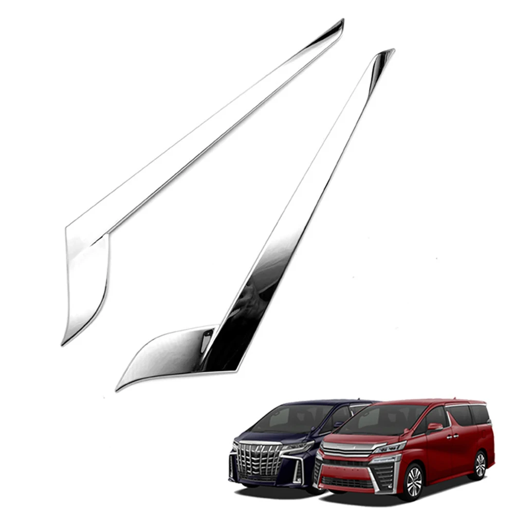 For Alphard Vellfire 2015-2020 ABS Chrome Rear Tail Light Lamp Cover Garnish Strip Eyebrow Cover Trim