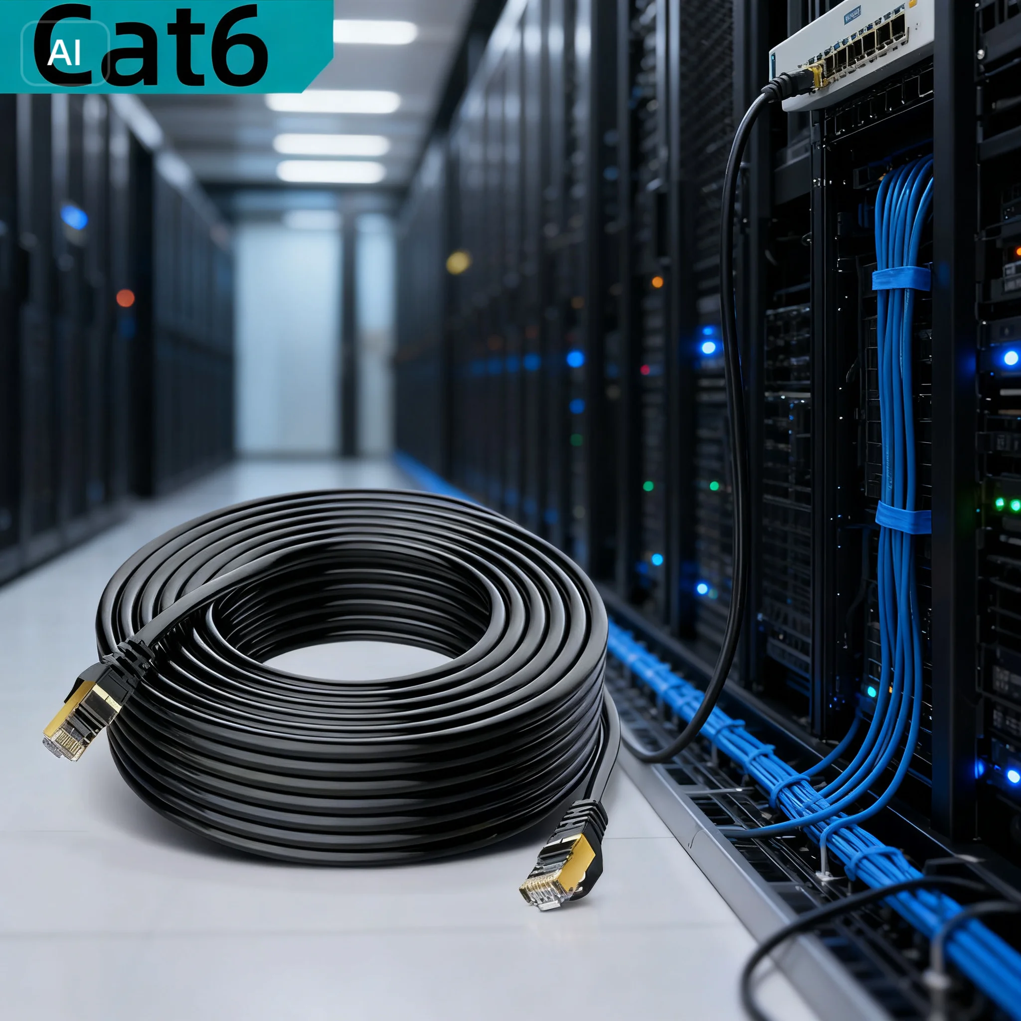 Ethernet Cable Cat 6 Gigabit High Speed 1000Mbps Internet Cable RJ45 Shielded Network LAN Cord for Laptop Router PC PS5 4 3 cat6