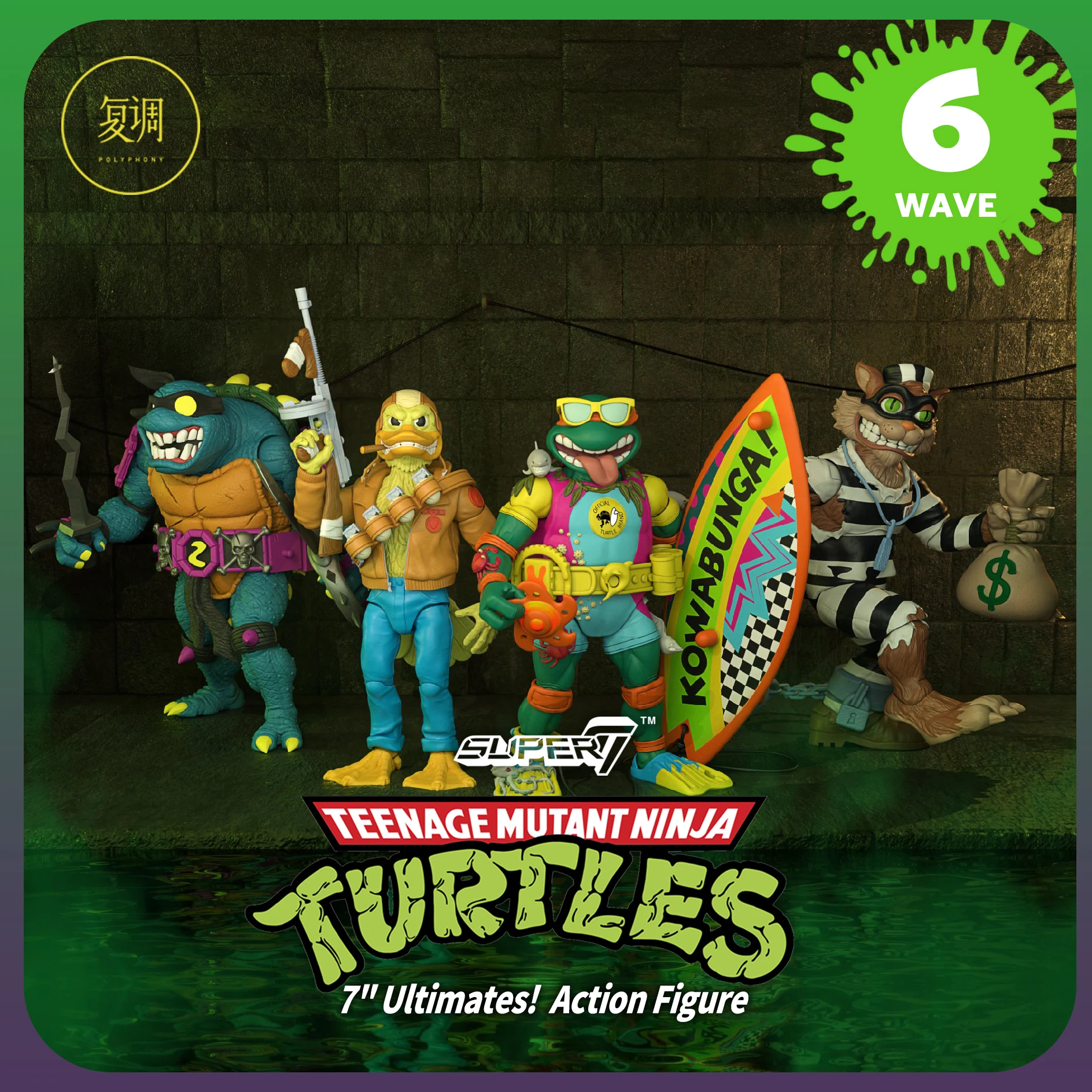 

New In Stock Super7 Teenage Mutant Ninja Turtles Series 6: Michelangelo Desk Collection Movable Model Toys Gifts