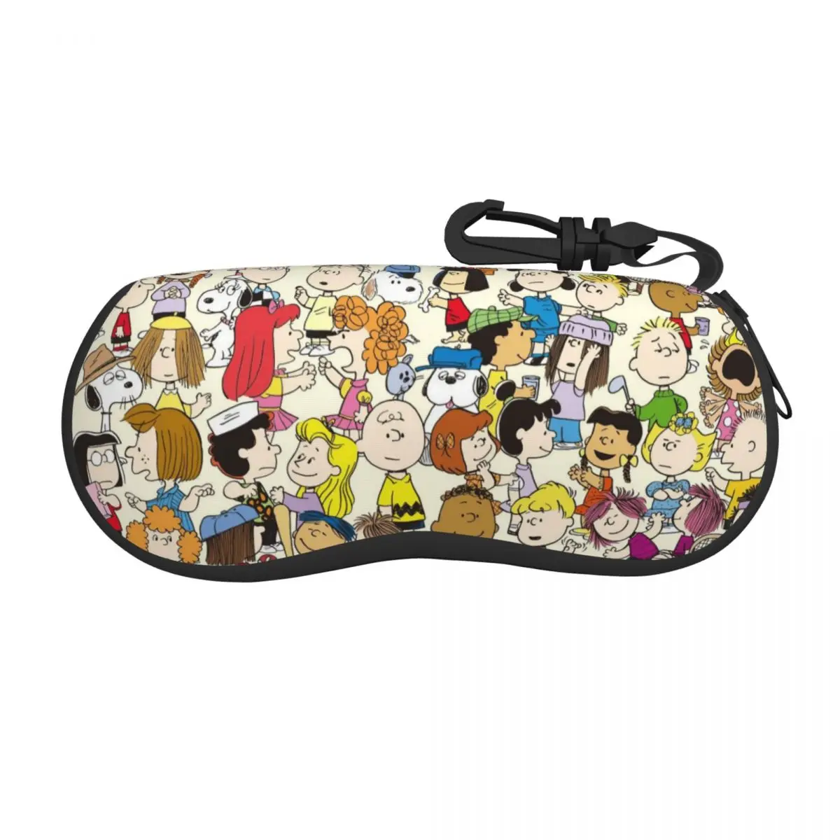 Estuche de gafas Unisex con estampado de personajes de cómics, caja de almacenamiento ligera de Snoopy, Charlie Brown, Linus y Lucy