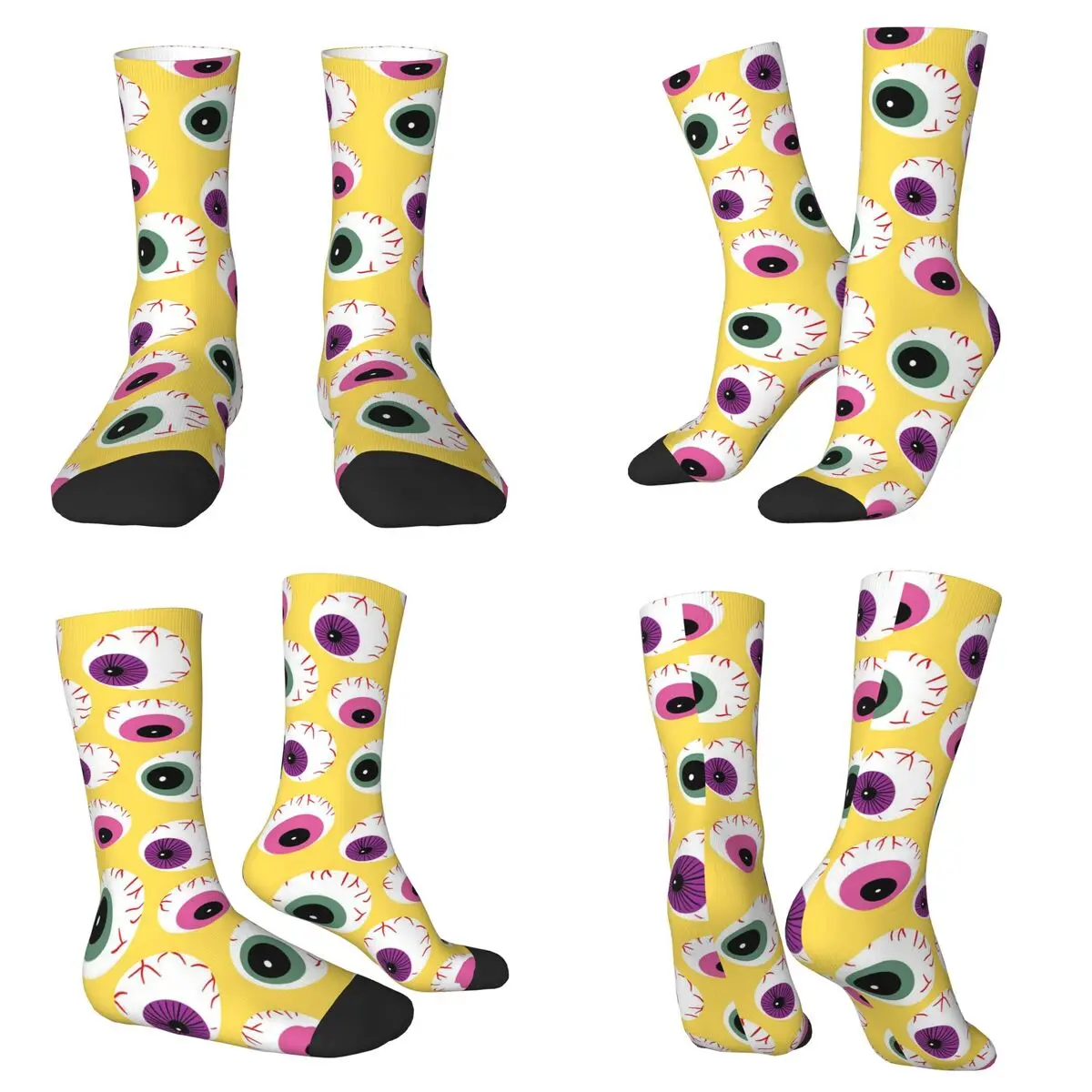 

Носки с принтом глазного яблока, супер мягкие чулки в стиле Харадзюку, всесезонные длинные носки, аксессуары для мужчин и женщин, подарок на день рождения