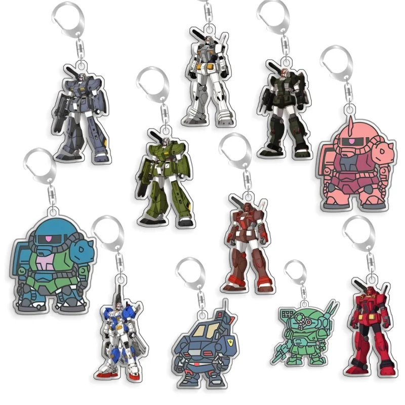 

Keychain for Gundam RGM79 GM MSV Mobile Tank Backpack Pendant Anime Game Fans Gift Recycled Acrylic Decoration Rare Card Toy 5cm