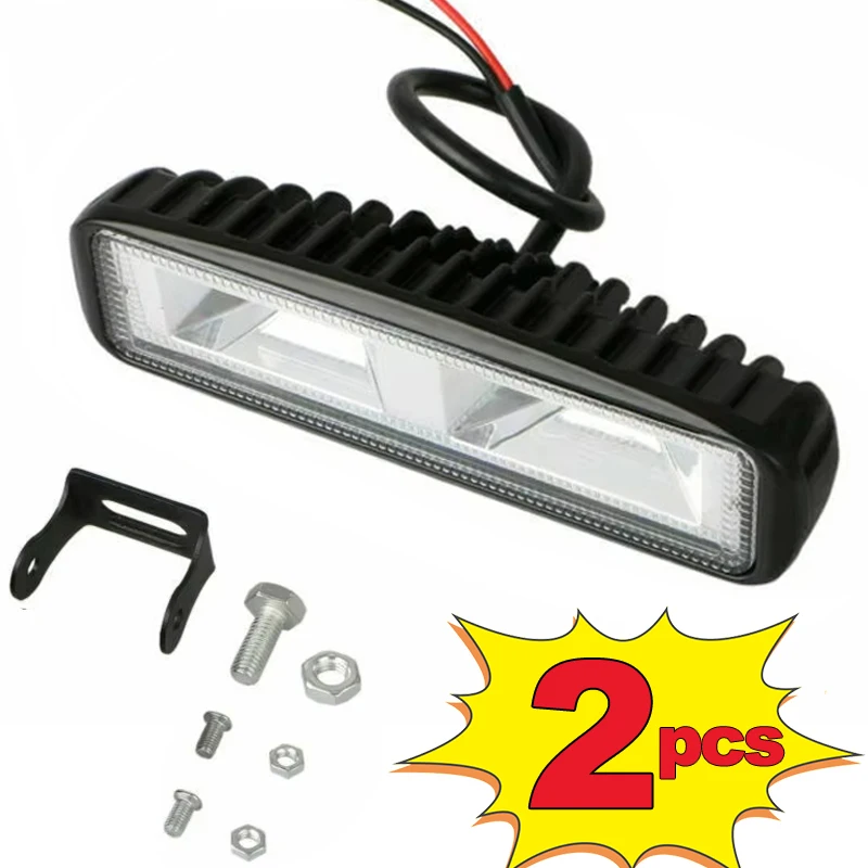 

Universal LED Work Light Strip/Bar Car Motorcycle Truck Boat Spotlight 48W High Bright Headlight White Head Lamp DRL 12V