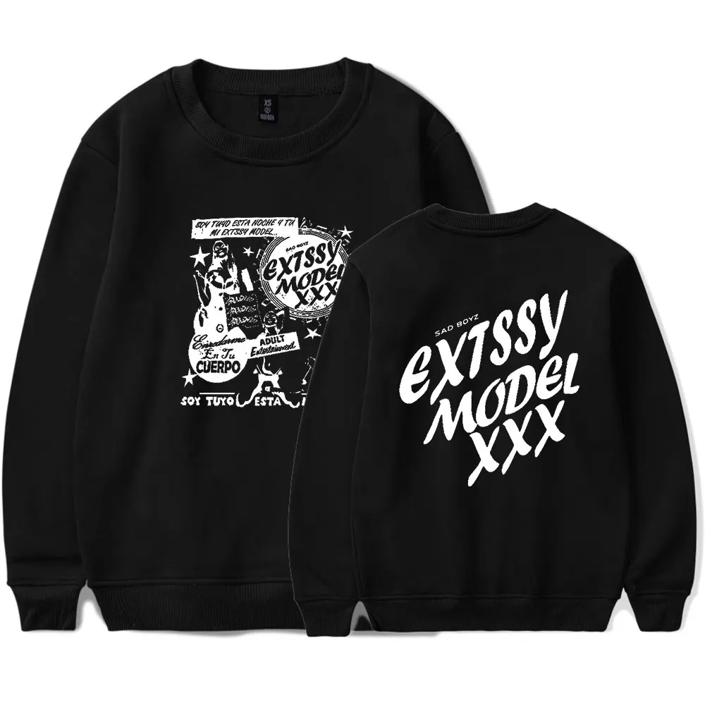 Junior H Extssy Model Sad Boyz Mania Tour 2024 Merch Sweatshirt  Long-Sleeved  Casual Man/Woman  Streetwear HipHop Pullover 