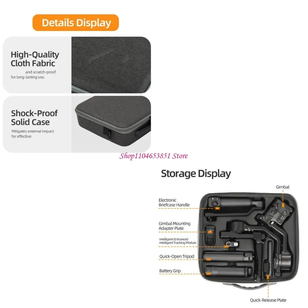 Storage Box For RS5 Video Stabilizer And Components Carrying Case Soft Interior Pad