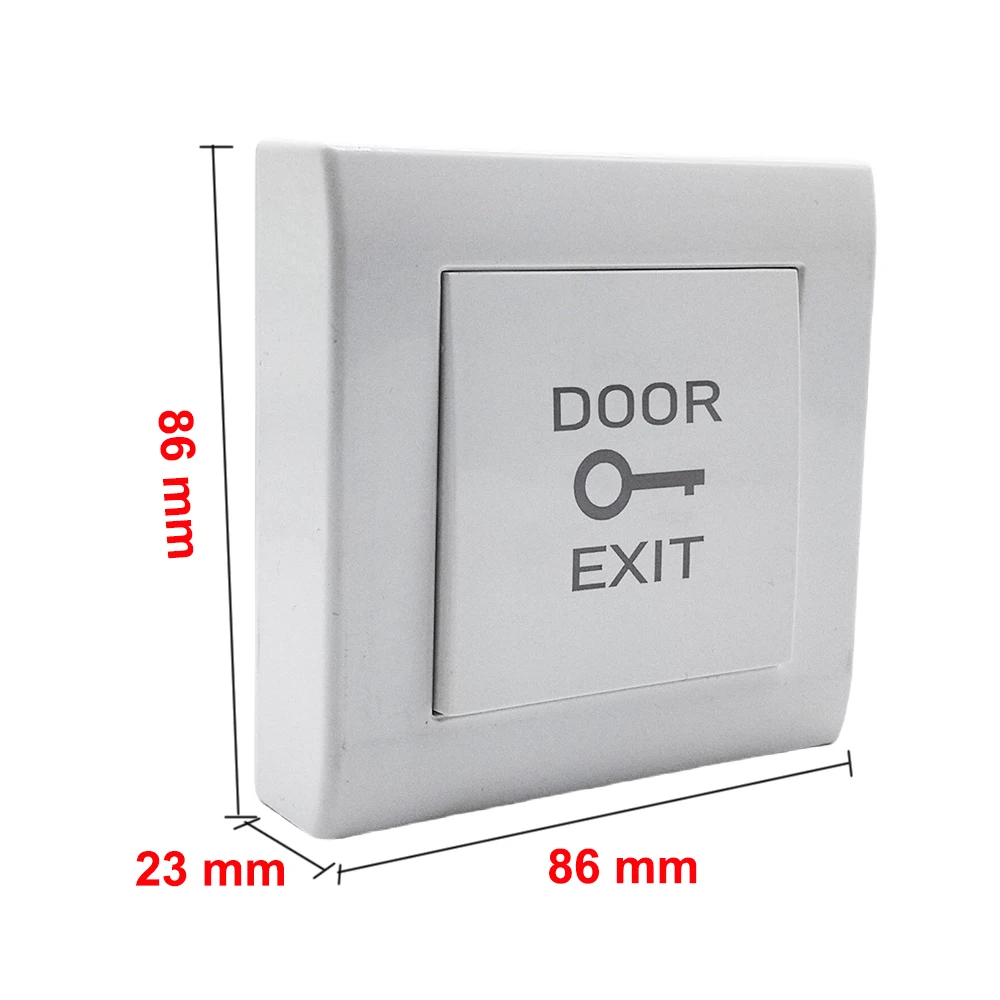 Square NO NC COM Suface Plastic Buttons Lock Release Switch Door Access Control System Push Exit Button