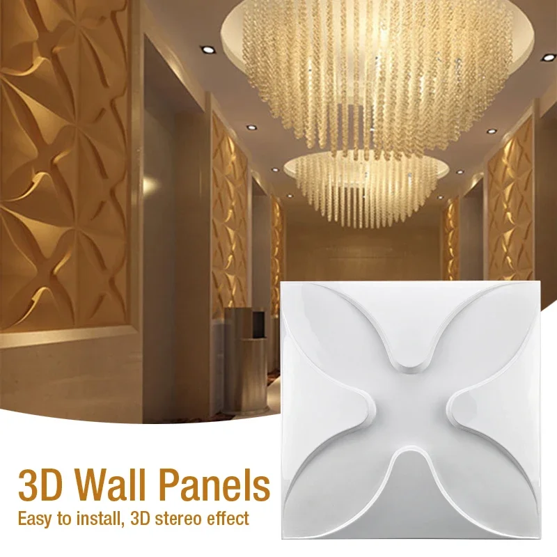 30x30cm pegatina de pared 3D diamante geométrico panel de pared 3d decoración del hogar tablero decorativo molde de yeso pintura de pared baño cocina