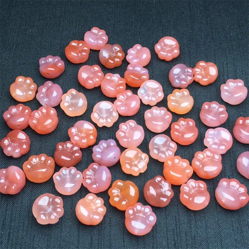 Ágata Rosa Natural Garras Escultura, Cura Reiki com Buraco, Moda Gemstone, Presente Da Jóia, 5Pcs