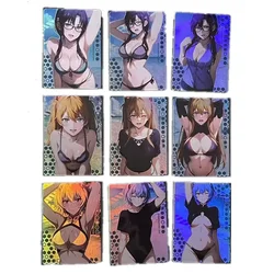 Anime Neon Genesis Evangelion Rei Ayanami Asuka Heroine ACG tarjeta desnuda Sexy Hobby Toy Classic Game Gift Collection Card, 9 piezas por juego