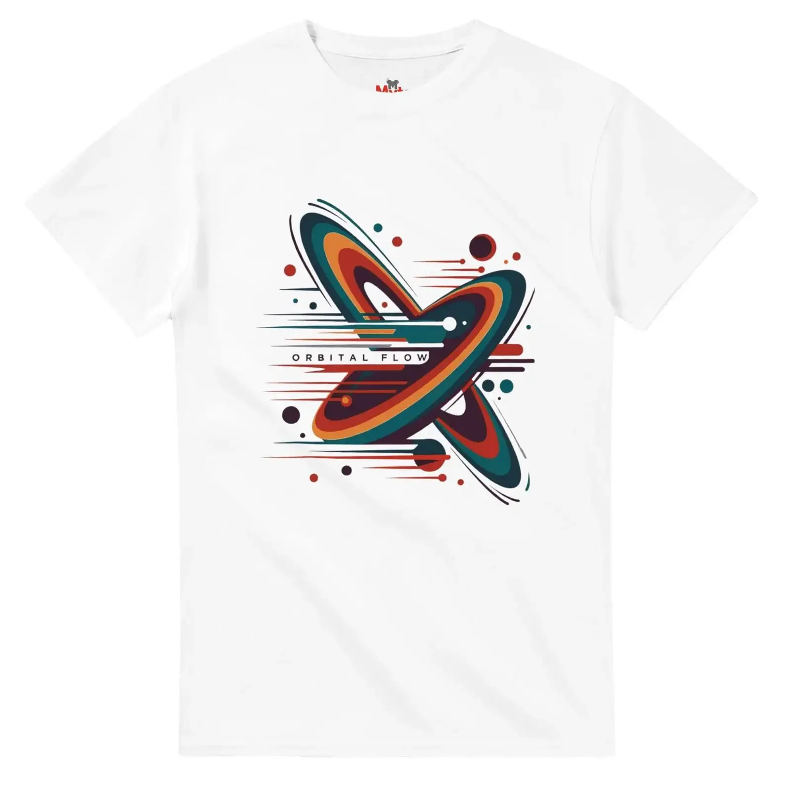 Orbital Flow T Shirt Retro Abstract Geometric Design Space vintage Washed Versatile Top For Everyday Wear Comfortable fashion