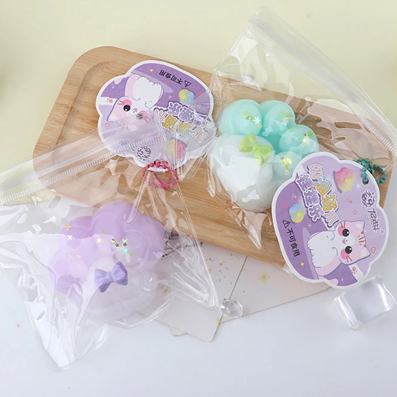 1PC 부드럽고 끈적끈적한 스트레스 해소용 고양이 발 모양 슬로우 리바운드 장난감, 압착 고양이 발 모양 압력 해소 장난감