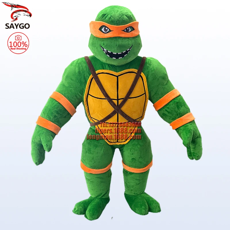 Giant Plush Inflatable Christmas TMNT Mascot Costume Walking Doll Clothes Halloween Carnival Fancy Party Suits Not Battery