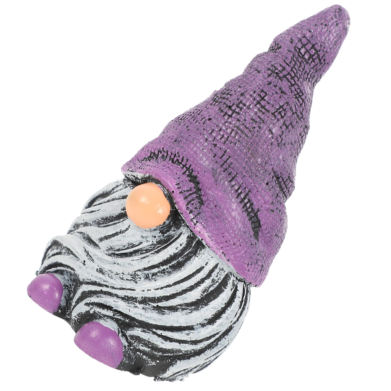 

Ornament Dwarf Ornaments Funny Gnome Gardening Figurines Purple Resin Miniature
