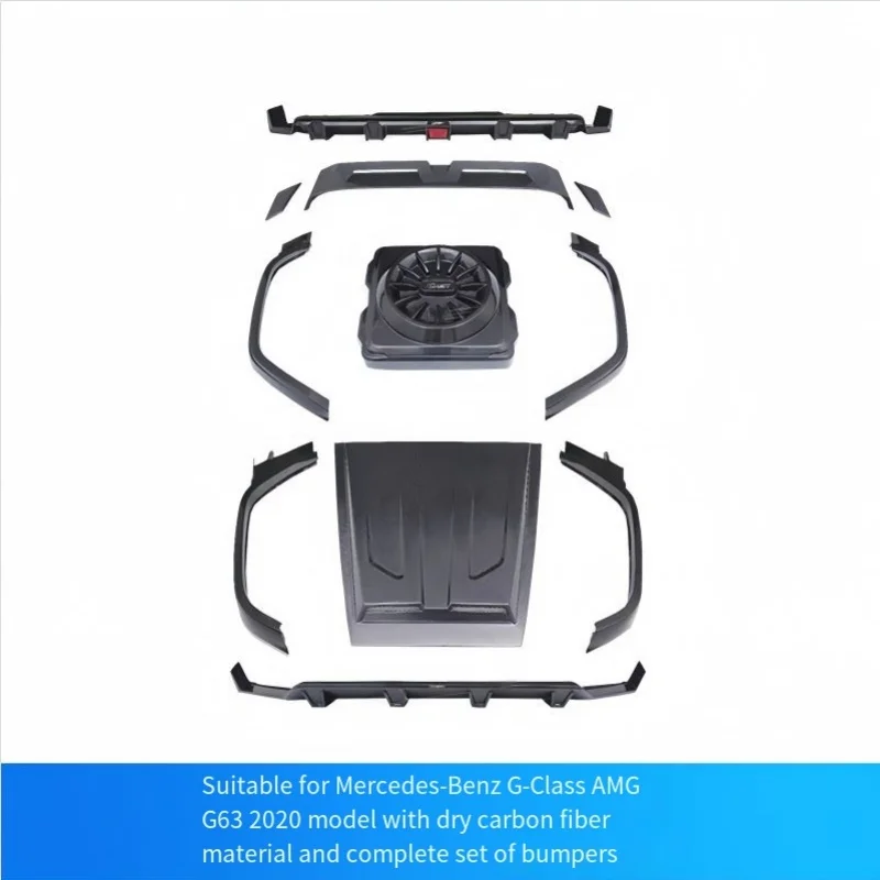 Suitable for MercedesBenz G-Class ‘AMG G63 Upgraded Version with Dry Carbon Fiber Material Small Surround Wide Body Kit