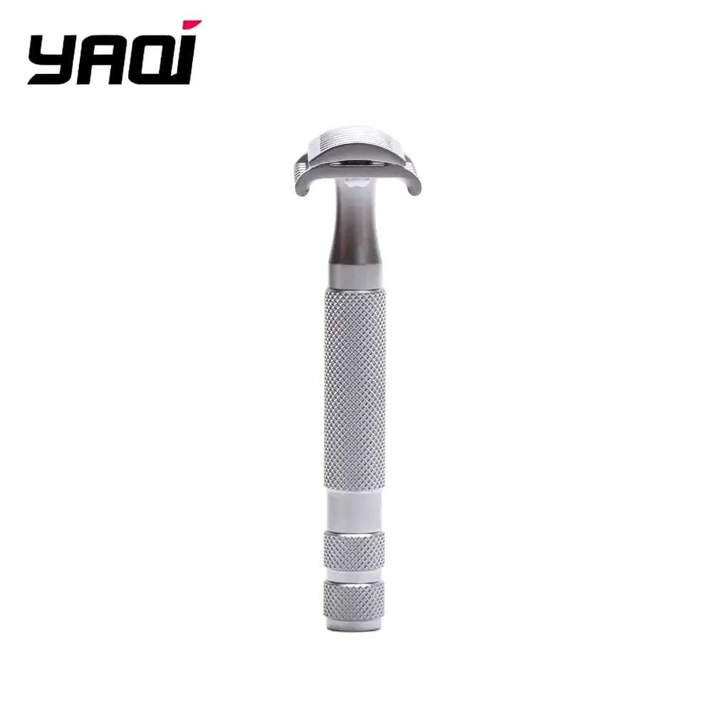 YAQI 2026 KNIGHT-HELMET DE Safety Razor Stainless Steel Handle Double Edge Razor Classic Wet Shaving Manual Grooming for Men