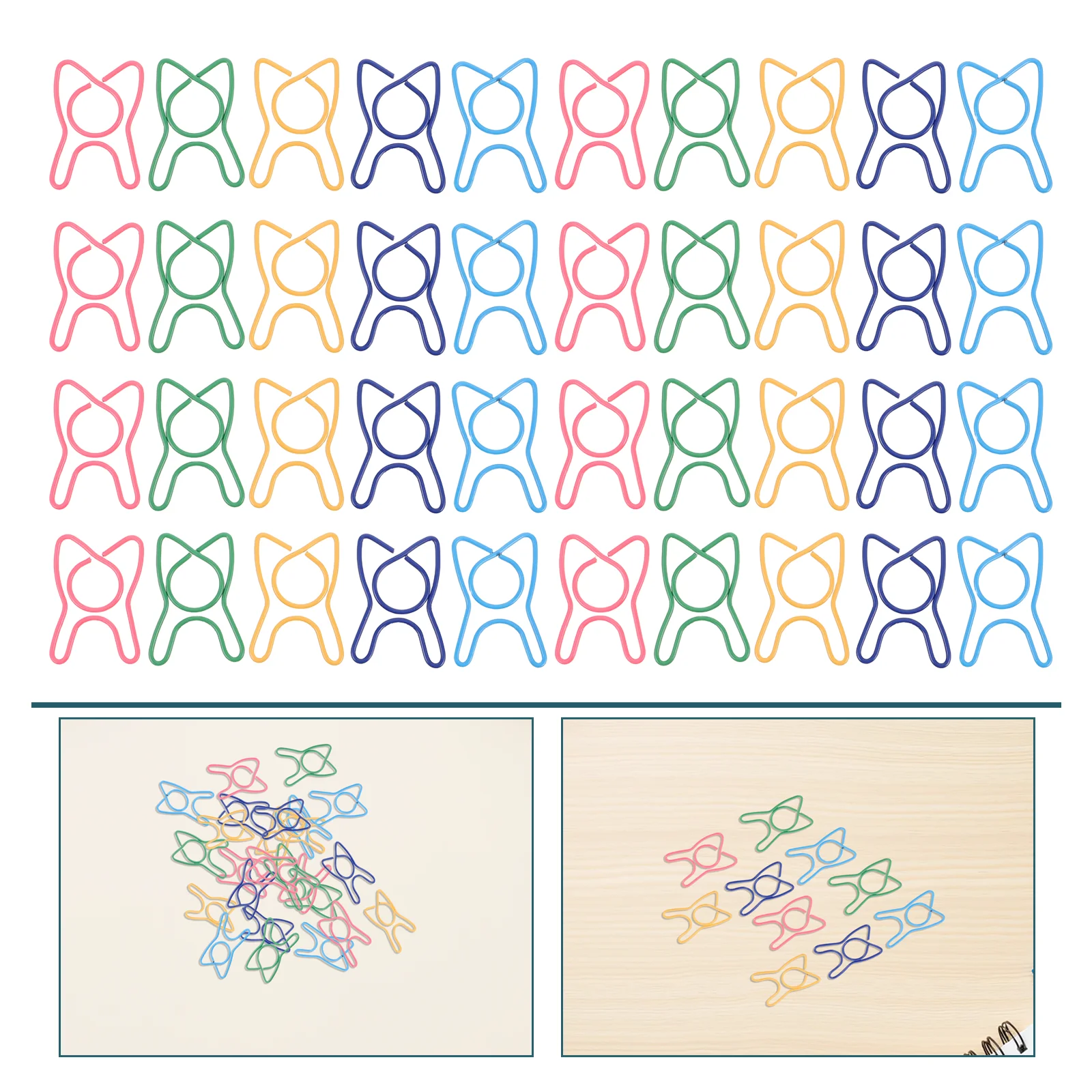 100 PCS Colored Paper Clips Creative Cartoon Decorative Scrapbook Assorted Mini Cute Paperclips Binder Fun