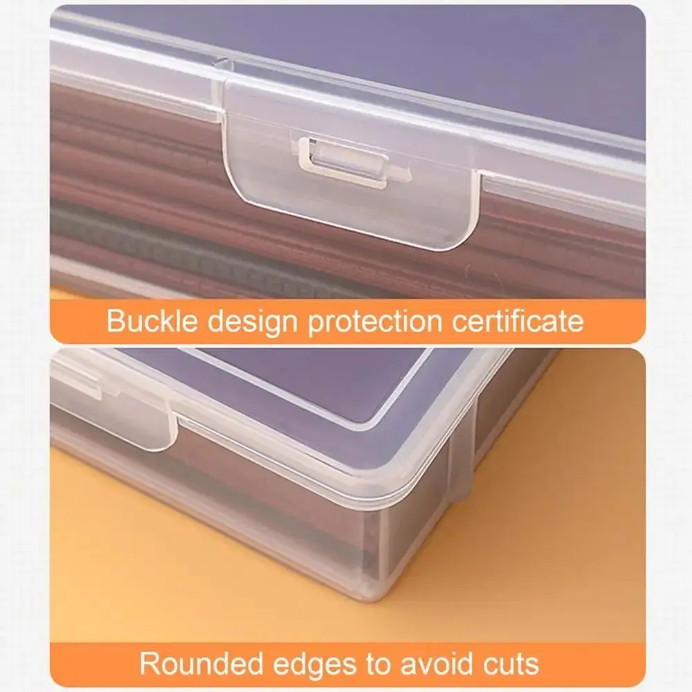 1Pcs School Home Office Supplies Document Storage Container Multifunctional Plastic A4 A5 File Organizer Dustproof Transparent view 3