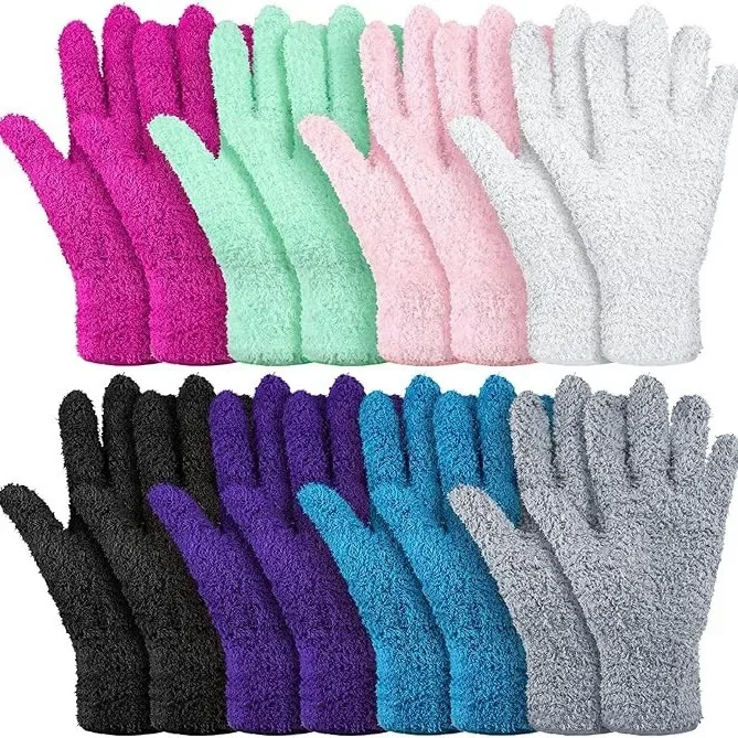 4 Pairs Microfiber Auto Towel Drying Dusting Gloves Cleaning Cloth Supplies for Housekeeping Kitchen House Mirrors Lamps Blinds