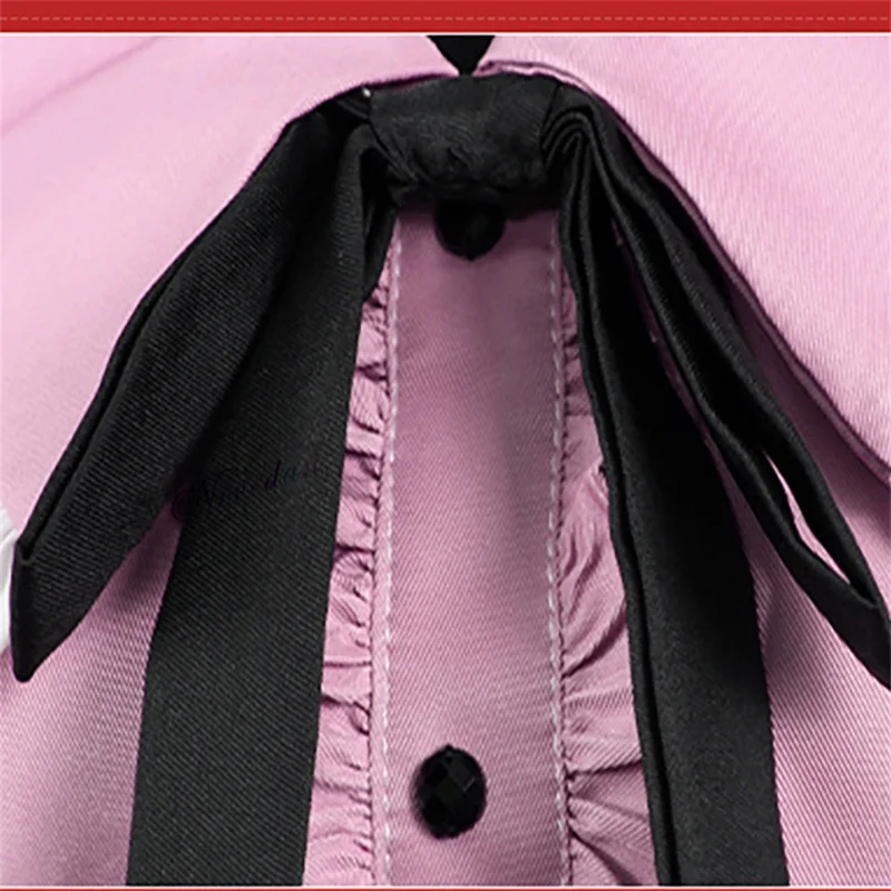 زي تأثيري مصاص الدماء ميكو للنساء ، بدلة أنيمي ، وردي ، فستان كاواي ، قميص ، زي موحد ، هالوين ، إكسسوارات ، شعر مستعار