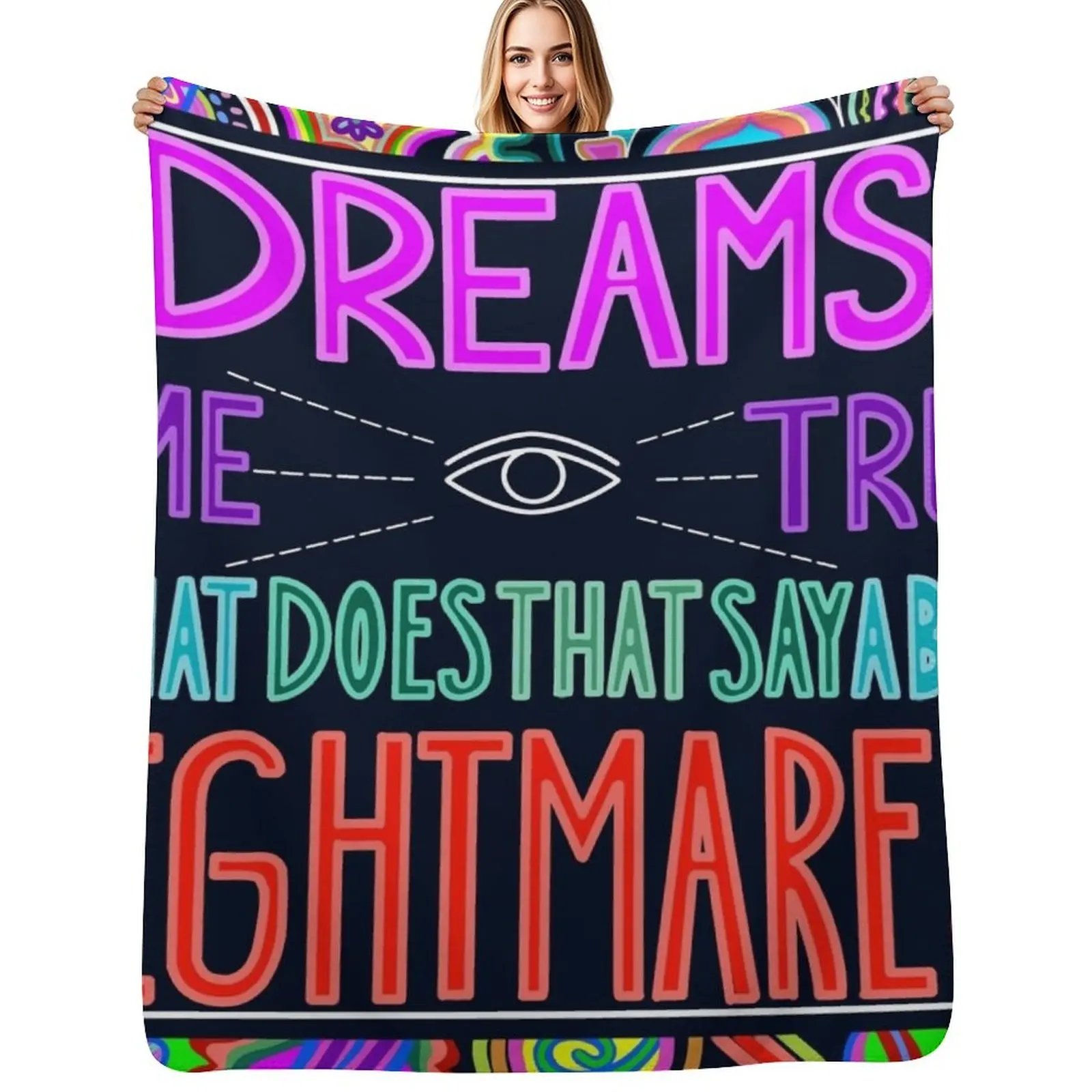 

If Dreams Can Come True What Does That Say About Nightmares Throw Blanket All Season Soft Lightweight Blanket for Home
