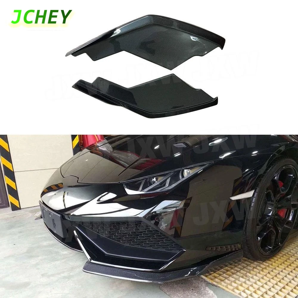 

JCHEY передний бампер, разделители для губ, фартук, комплекты кузова из углеродного волокна для автомобиля Lamborghini Huracan LP600 LP610 Coupe 2014-2017, автомобиль
